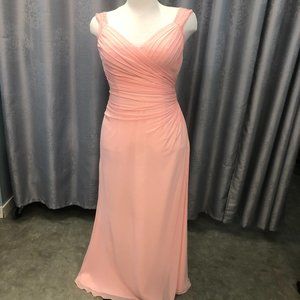 NEW Coral Blush  Mother of the Bride/Groom Elegant Formal Long Dress Bridesmaid